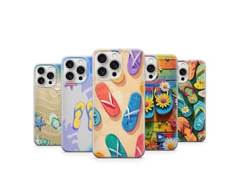 Flip Flop Phone Case Summer Phone Case For iPhone 17 16 15 14 13 12 11 Samsung S26 S25 S24 A57 A56 A55 A54 A37 A36 A35 A34