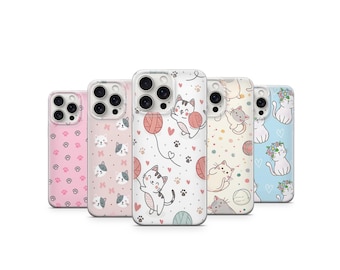 Cat Phone Case Kawaii Phone Case Cute Cat Phone Case  For iPhone 17 16 15 14 13 12 11 Samsung S26 S25 S24 A57 A56 A55 A54 A37 A36 A35 A34