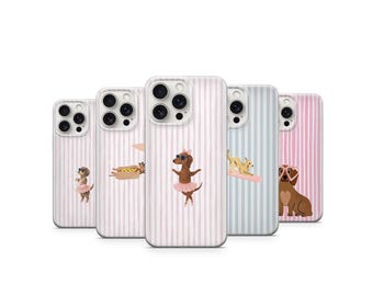 Dachshund Phone Case: Pink Ballet Dog Art