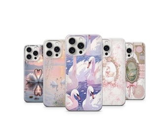 Swan Phone Case Bird Phone Case  For iPhone 17 16 15 14 13 12 11 Samsung S26 S25 S24 A57 A56 A55 A54 A37 A36 A35 A34 A33 A32 A26 A25 A24
