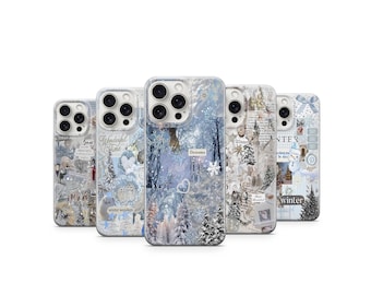 Winter Wonderland Phone Case: Ice Blue Collage