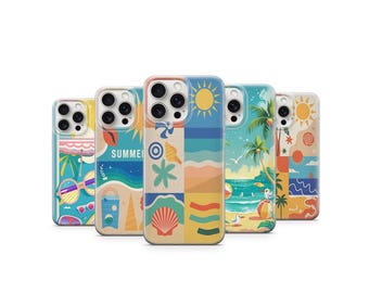 Summer Phone Case Pastel Phone Case  For iPhone 17 16 15 14 13 12 11 Samsung S26 S25 S24 A57 A56 A55 A54 A37 A36 A35 A34