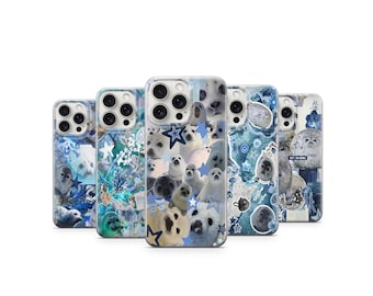 Ocean Dream Seal Phone Case: Blue Marine Collage