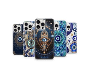 Evil Eye Phone Case Protective Talisman Phone Case For iPhone 17 16 15 14 13 12 11 Samsung S26 S25 S24 A57 A56 A55 A54 A37 A36