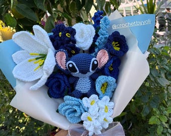 Crochet Stitch Doll Bouquet