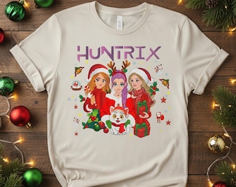 Kpop Demon Hunters PNG, Kpop Huntrix PNG, Christmas Clipart, Saja Girls Sublimation, Festive KPOP Gift, Rumi Mira Zoey Art