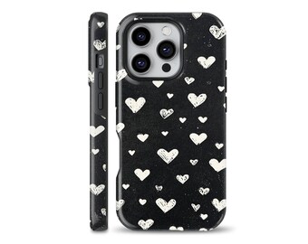 エモゴシック ブラックハート 携帯ケース iPhone 17 16 15 14 13 12 11