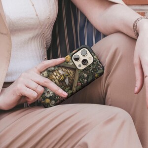 Morris Inspired Bee Floral Phone Case, Vintage Botanical Garden Art, Tough or TPU Protection image 3
