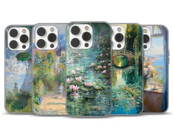 Claude Monet Phone Case Monet Water Lily cover for iPhone 16e, 17 Pro Max, 17 Air, Samsung S25 Edge, A16, Pixel 10, 9A