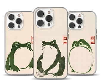 Grumpy Frog Phone Case Matsumoto Hoji Cover for iPhone 17 Pro Max, 16e, 15, 14, 12 & Samsung S25 Ultra, S24 FE, A56, Pixel 10 XL, 9a, 8