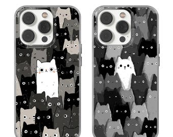 Cats Phone Case Phone Case Funny Kittens Cute cover for iPhone 16e, 17 Pro Max, 17 Air, Samsung S25 Edge, A16, Pixel 10, 9A