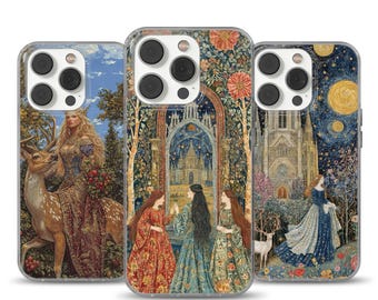 Renaissance Women Art Handyhülle für iPhone 16 Pro Max, 17 Pro, Samsung S25 Edge, Pixel 10 & 9A | Elegante, kultige Gemälde-Hülle