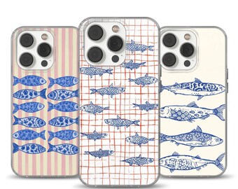 Sardines Phone Case Fish Lover Gift cover for iPhone 16e, 17 Pro Max, 17 Air, Samsung S25 Edge, A16, Pixel 10, 9A