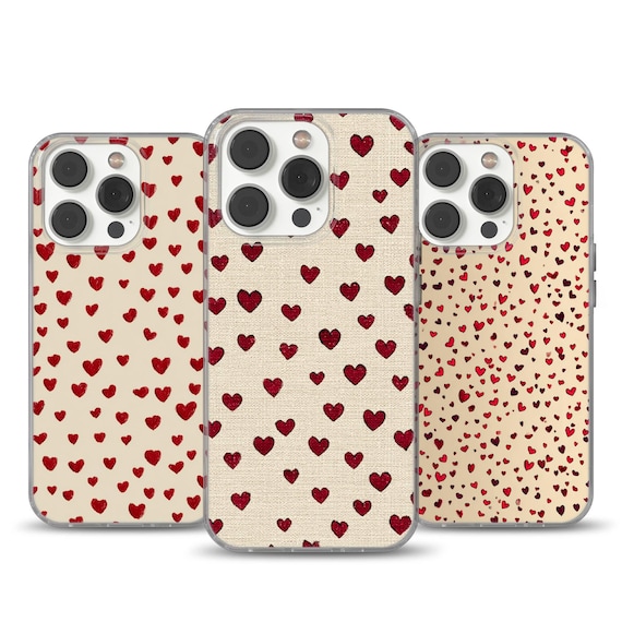 Small Red Heart Phone Case for iPhone 17 16 15 14 13 12 11 11 Pro