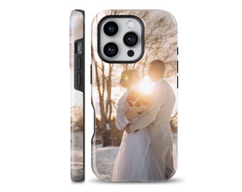 Custom Photo iPhone Case, Personalized Tough Phone Cover, Pet Gift