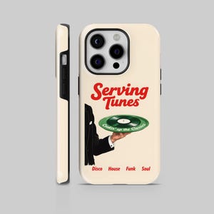 Telefonskal med Serving Tunes | Retro vinylskivaillustration, Disco House Funk Soul-skal
