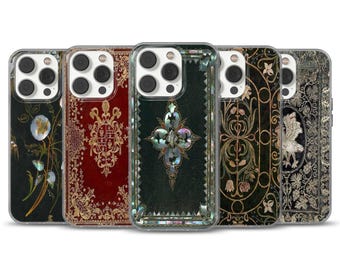 ヴィンテージ魔術書カバー型スマホケース
