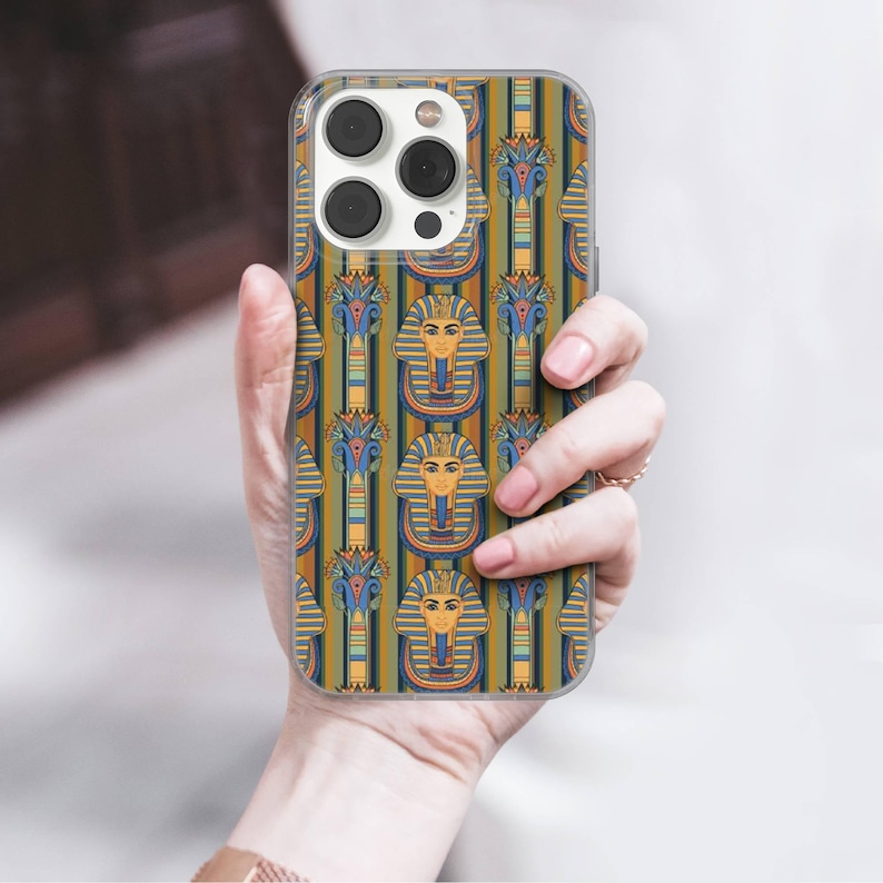 Egyptian Hieroglyphs Phone Case, Ancient History Art, TPU Gel Cover fit for iPhone 18, 18 Pro, 18 Pro Max, 17Pro, 16,Samsung S26, S25,Pixel 5