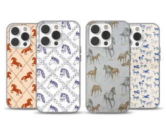 Horse Print Phone Case, Western Animal Design, Soft Gel