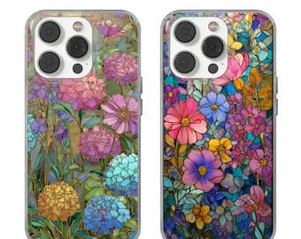 Cover per telefono con motivo ortensia, cover con papaveri