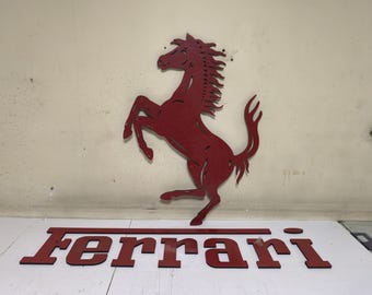 Plaque Métal 'Auto Parking Only' Ferrari - Déco Garage Vintage 20x30 Cm, 4 Trous Pour Fixation
