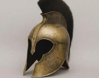 Spartan Warrior Helmet Replica – Ancient Greek Armor with Stand | Medieval Home Decor & Cosplay Collectible