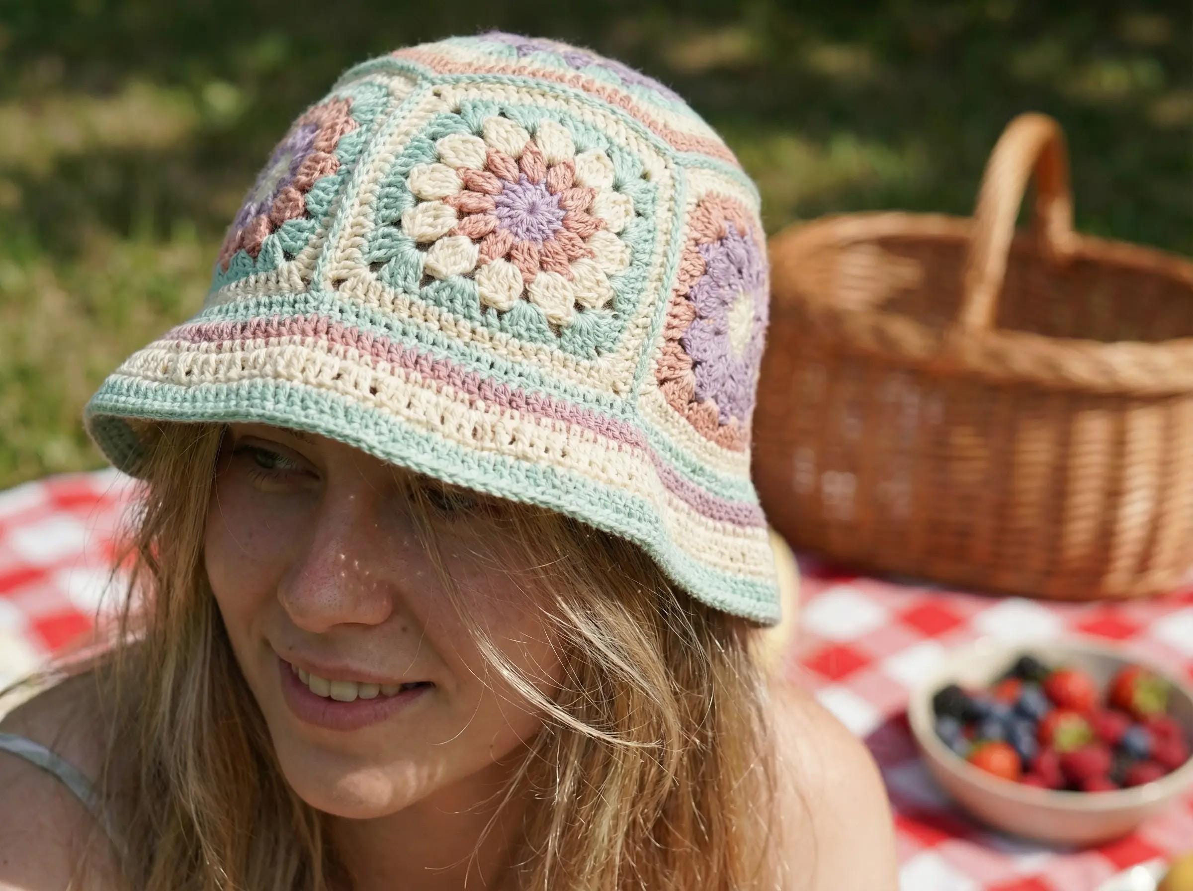 40 Unique Crochet Hats That Are Sure To Amaze You! 39 Granny Square Bucket Hat Pattern