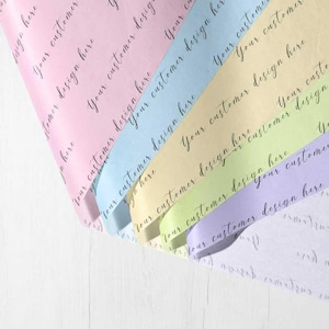 Personalized Tissue Paper, Custom Logo & Photo Gift Wrap, Branded Packaging Tissue for Small Business, Custom Text Design