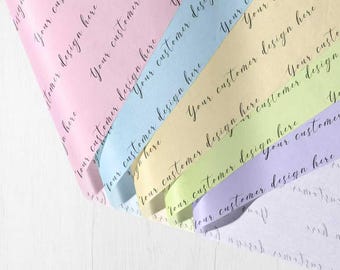 Personalized Tissue Paper, Custom Logo & Photo Gift Wrap, Branded Packaging Tissue for Small Business, Custom Text Design