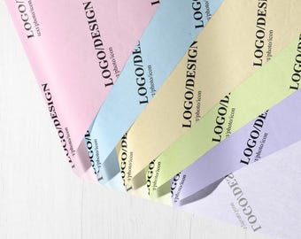 Custom Logo Tissue Paper, Personalized Brand Tissue Paper with Logo, Photo or Text, Small Business Packaging Wrap
