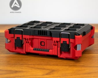 レッド ミニ ミルウォーキー パックアウト 小型ツールボックス スタイル オーガナイザー