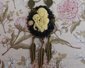 Necklace cameo catrina sugar skull day of dead