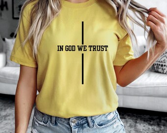 His Way is Better Comfort color T-shirt ,Christian Shirt, Jesus Tee, Minimalist Shirt in GOD we trust Gift for Women Christmas T-shirt.