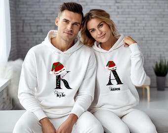 Family Christmas Name Hoodies, Personalized Christmas Family Sweatshirt, Christmas Hoodie, Custom Name Sweater, Custom Family Front Matching