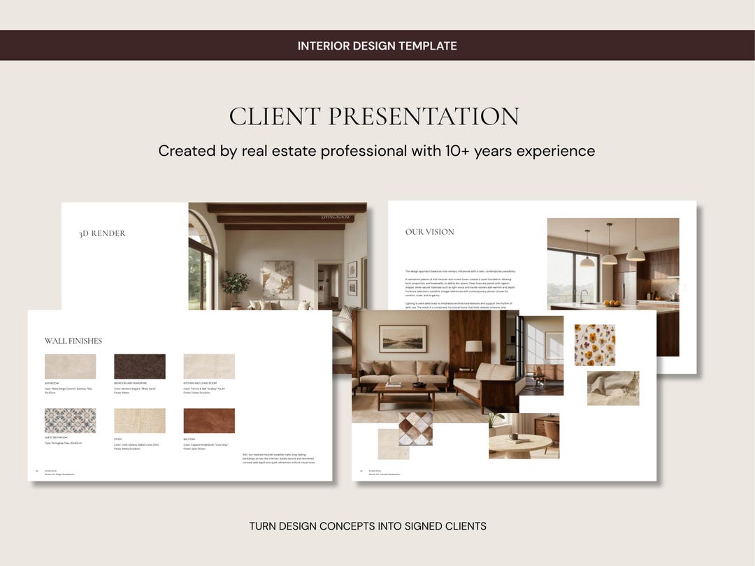Interior Design Client Presentation Template for Interior Designers ...