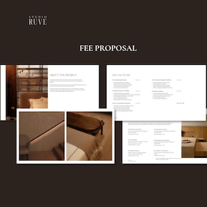 Szablon oferty honorarium dla projektantów wnętrz — zakres projektu, cena i umowa | Canva | Studio Ruve