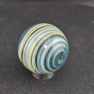 Handmade Glass Art Marble, Contemporary Swirl Design A2 (1.1")
