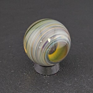 Handmade Glass Art Marble, Contemporary Swirl Design H6 (1.0")
