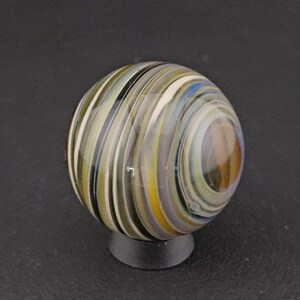 Handmade Glass Art Marble, Contemporary Swirl Design F5 (1.0")