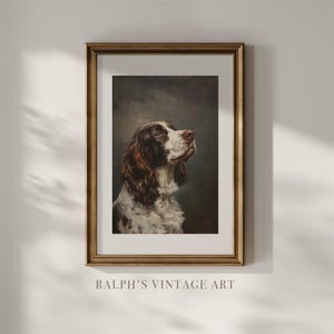 喫煙犬、パイプをくわえたイングリッシュ・ブルドッグ - ビンテージ