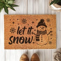 Welcome Snowflake Doormat | Christmas Doormat | Winter Doormat ...
