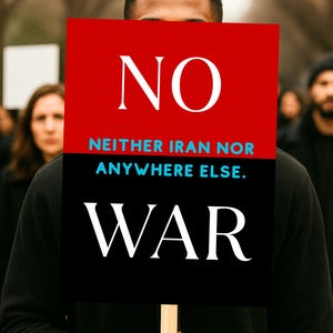 No War Yard Sign, Anti War Protest Sign, No Iran War Lawn Sign, Peace Political Yard Sign, Double Sided Outdoor Garden Sign image 3