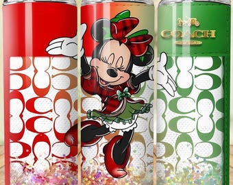 Mickey Mouse Tumbler Design, 20 Unzen Skinny Tumbler Wrap (PNG Digital Download)