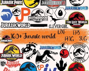 Paquete de imágenes prediseñadas y SVG de dinosaurios (papel digital, PNG y papel jurásico)