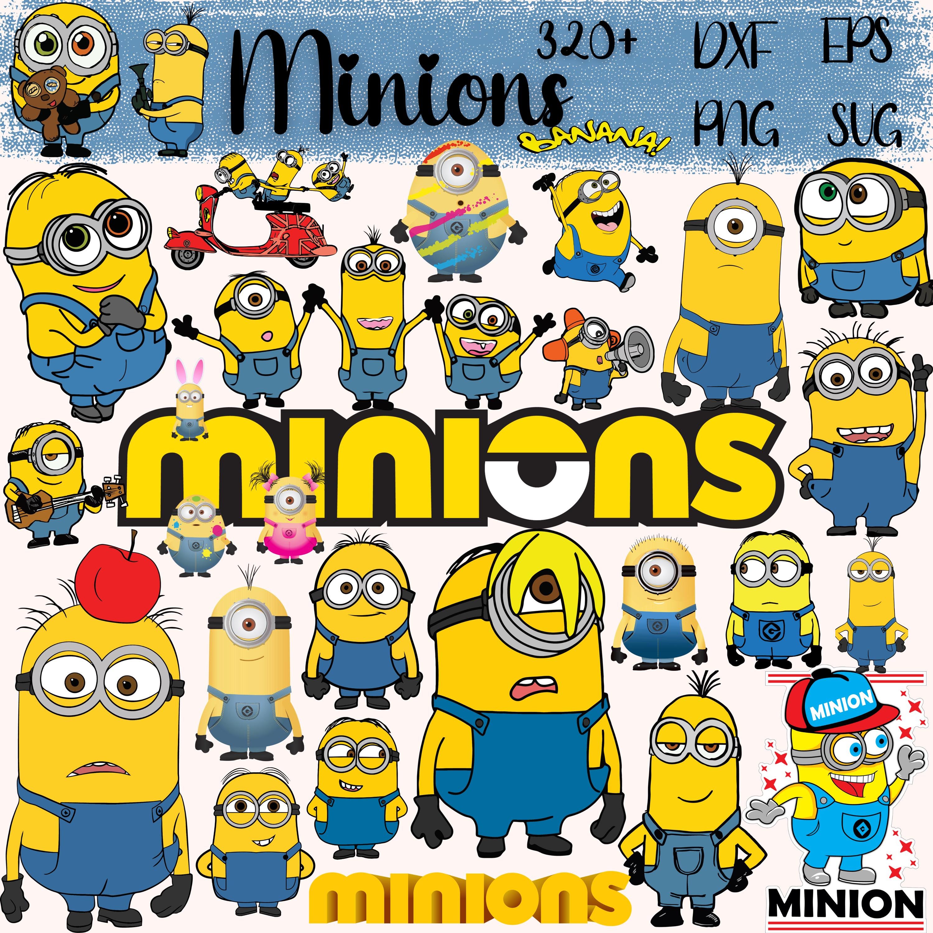Minions Clip Art Bundle, Despicable Me Graphics (digital Download) - Etsy