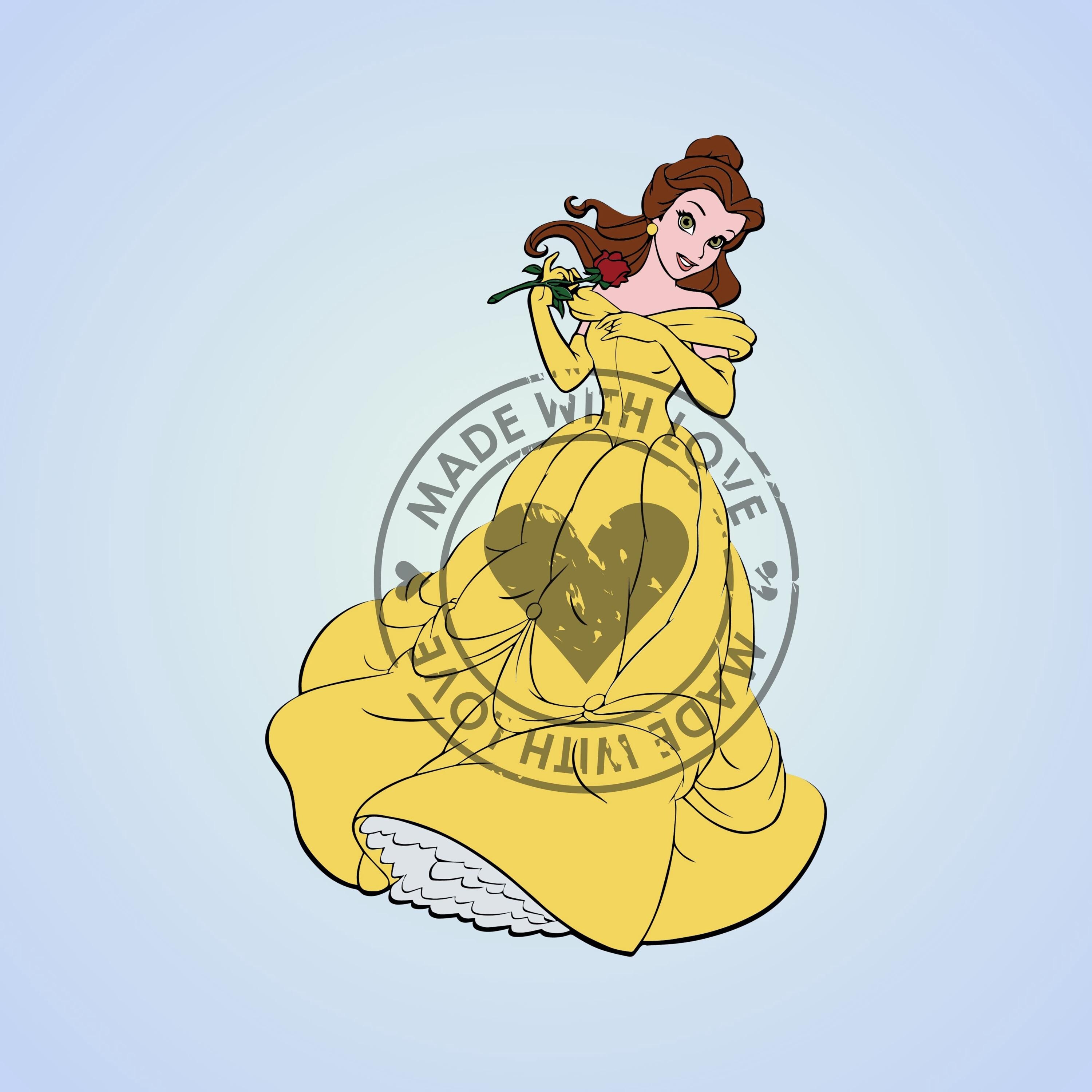 Belle Clipart Bundle: Beauty and the Beast PNG Images (digital Download ...