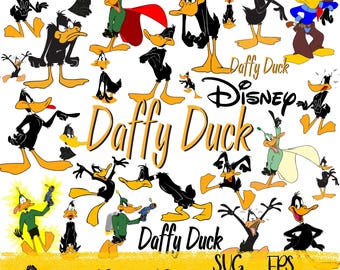 Daffy Duck SVG, PNG, Classic Cartoon Digital Files