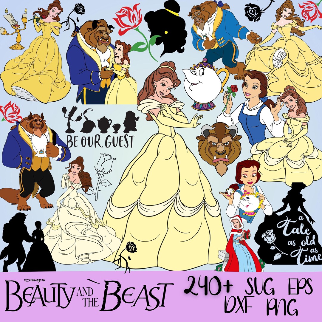 Belle Clipart Bundle: Beauty and the Beast PNG Images (digital Download ...