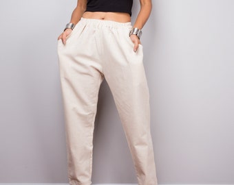 Pantalon en coton, pantalon d’été, pantalon femme