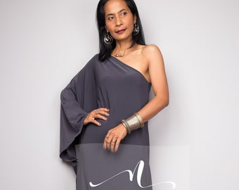 dark gray cocktail dress